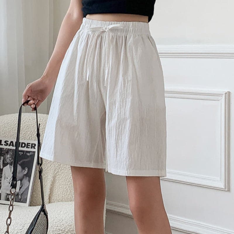 Alessia - Klassische Baumwollshorts mit elastischem Bund