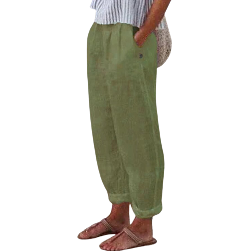 Julia - Weiche Leinenhose mit Seitentaschen