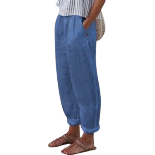 Julia - Weiche Leinenhose mit Seitentaschen