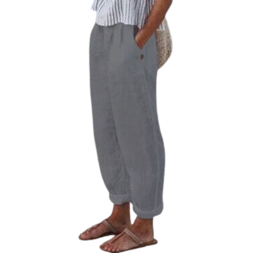 Julia - Weiche Leinenhose mit Seitentaschen