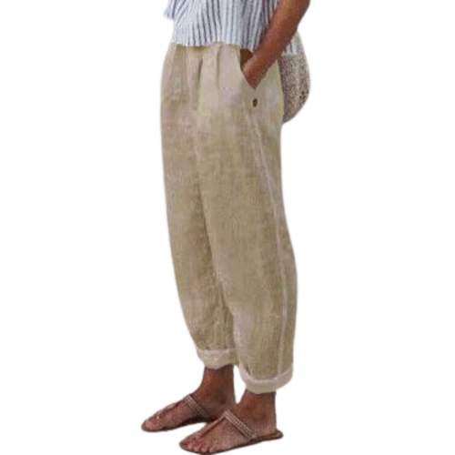 Julia - Weiche Leinenhose mit Seitentaschen