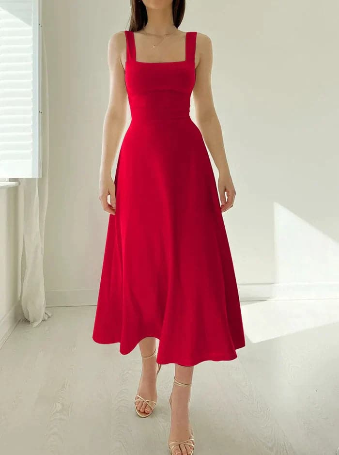 Jette - Elegantes, einfarbiges Kleid