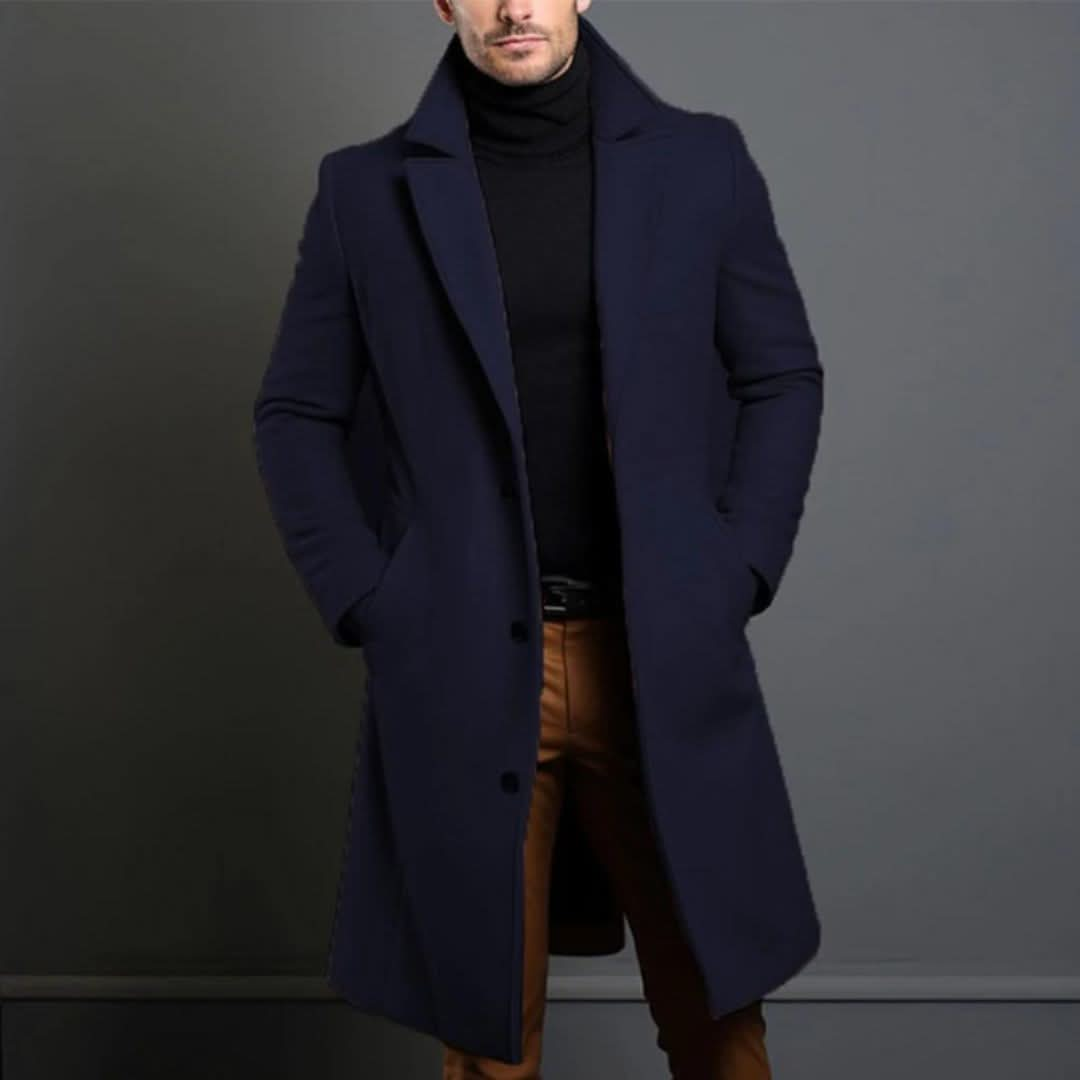 Classic Navy Mantel für Herren – Eleganz und Komfort vereint