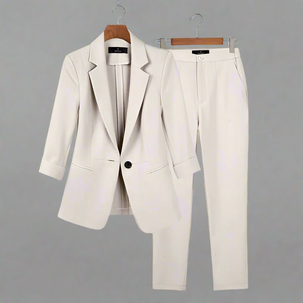 Schickes, vielseitiges und stilvolles Blazer-Hosen-Set für Damen