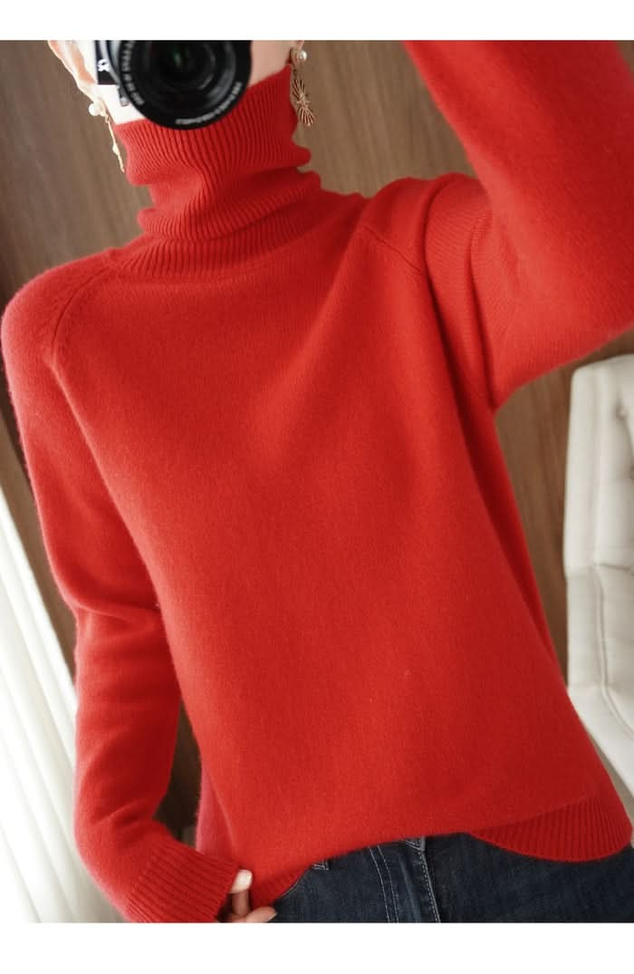 Zeitloser Soft-Touch-Rollkragenpullover für Frauen