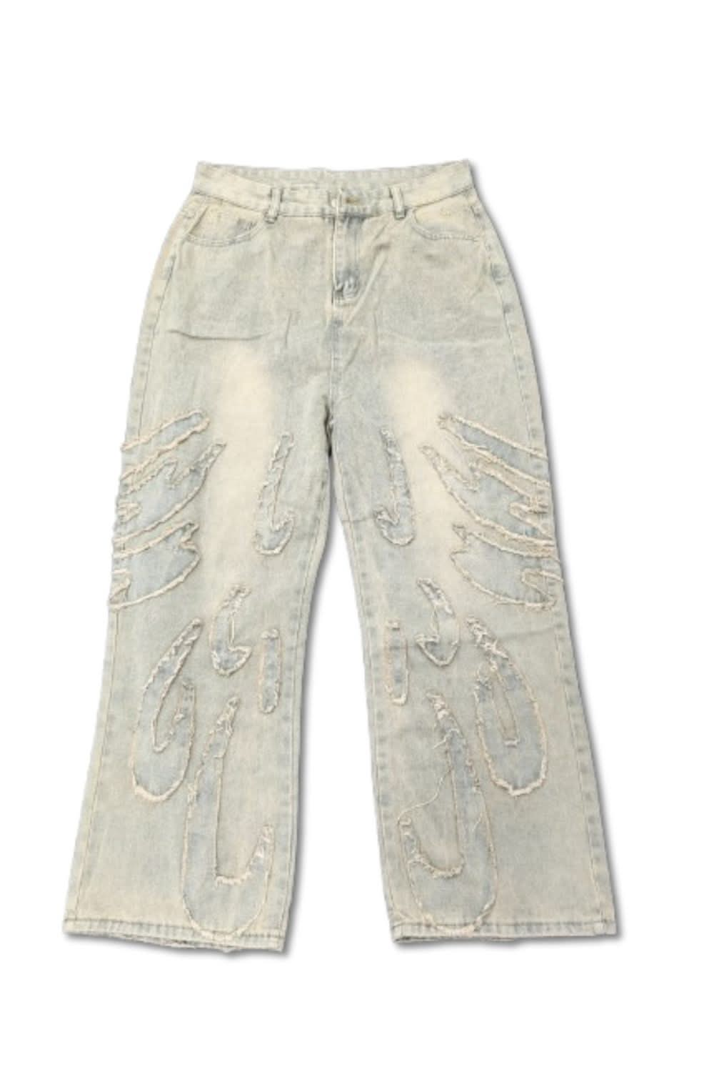 Distressed Wide-Leg Jeans für Damen – Modischer Alltagsbegleiter