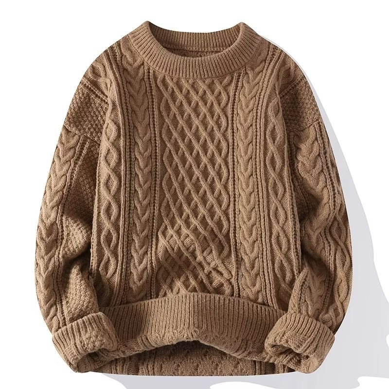 Warmer Zopfstrickpullover für Herbst und Winter für Frauen