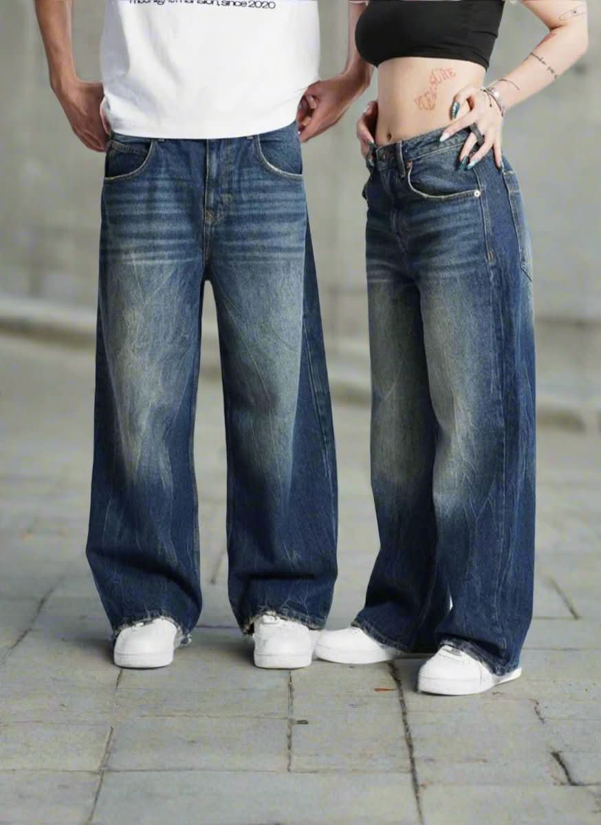 Modische Jeans mit weitem Bein für Männer und Frauen - stilvoller Komfort für jede Gelegenheit