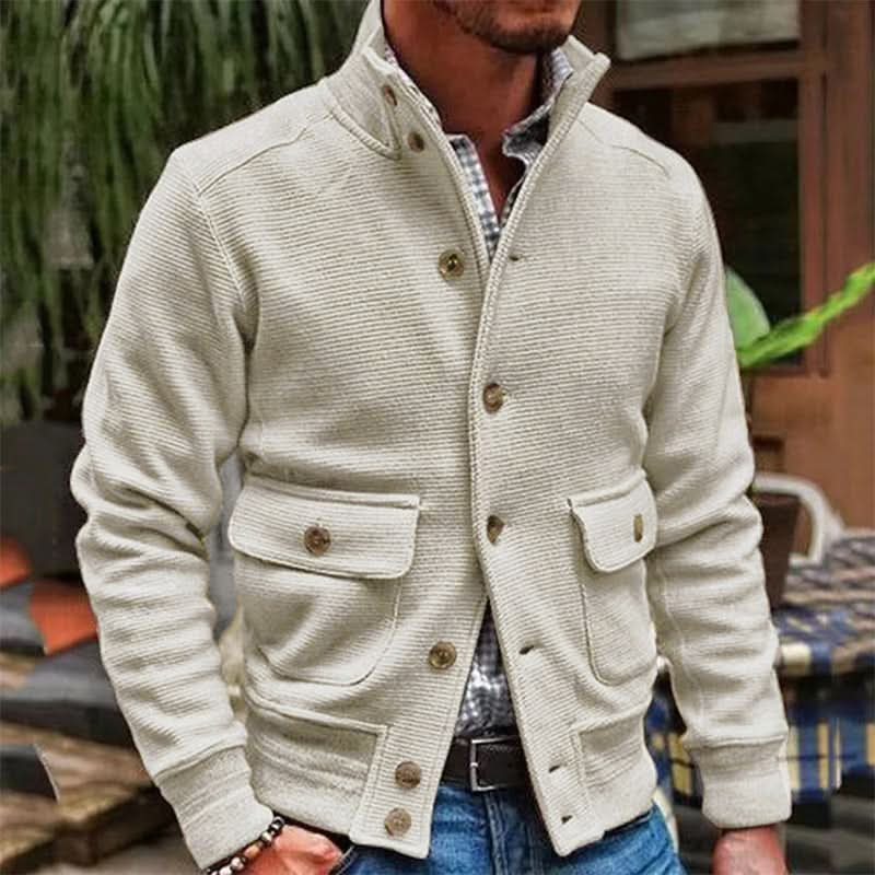 Stilvolle und bequeme Jacke mit hohem Kragen – elegant und modisch für Herren