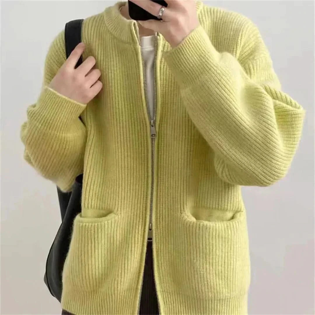 Bequeme Strickjacke in Übergröße für Frauen