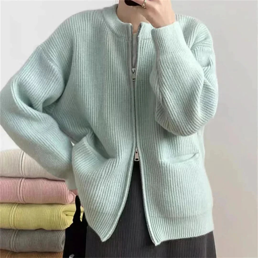 Bequeme Strickjacke in Übergröße für Frauen