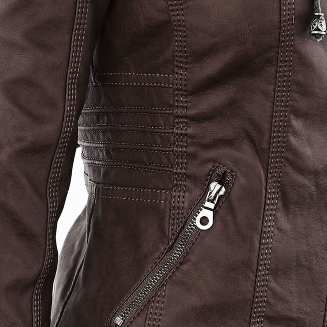 Schicke, kuschelige und hochwertige Bikerjacke für Damen