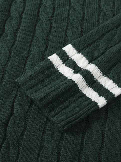 Luxuriöser Strickpullover mit Zopfmuster für Männer