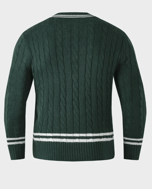 Luxuriöser Strickpullover mit Zopfmuster für Männer