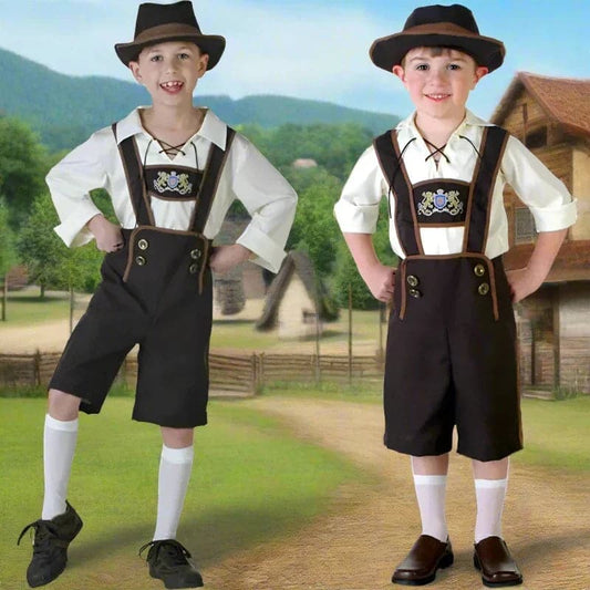 Jakob - Bayerische Kinder Leder hosen Oktoberfest Kostüm Set