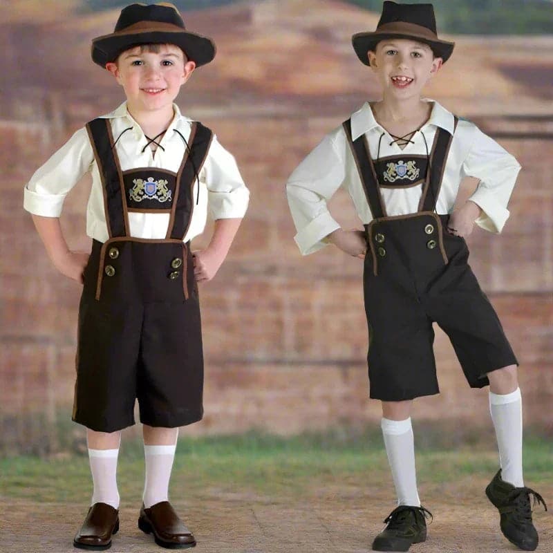 Jakob - Bayerische Kinder Leder hosen Oktoberfest Kostüm Set