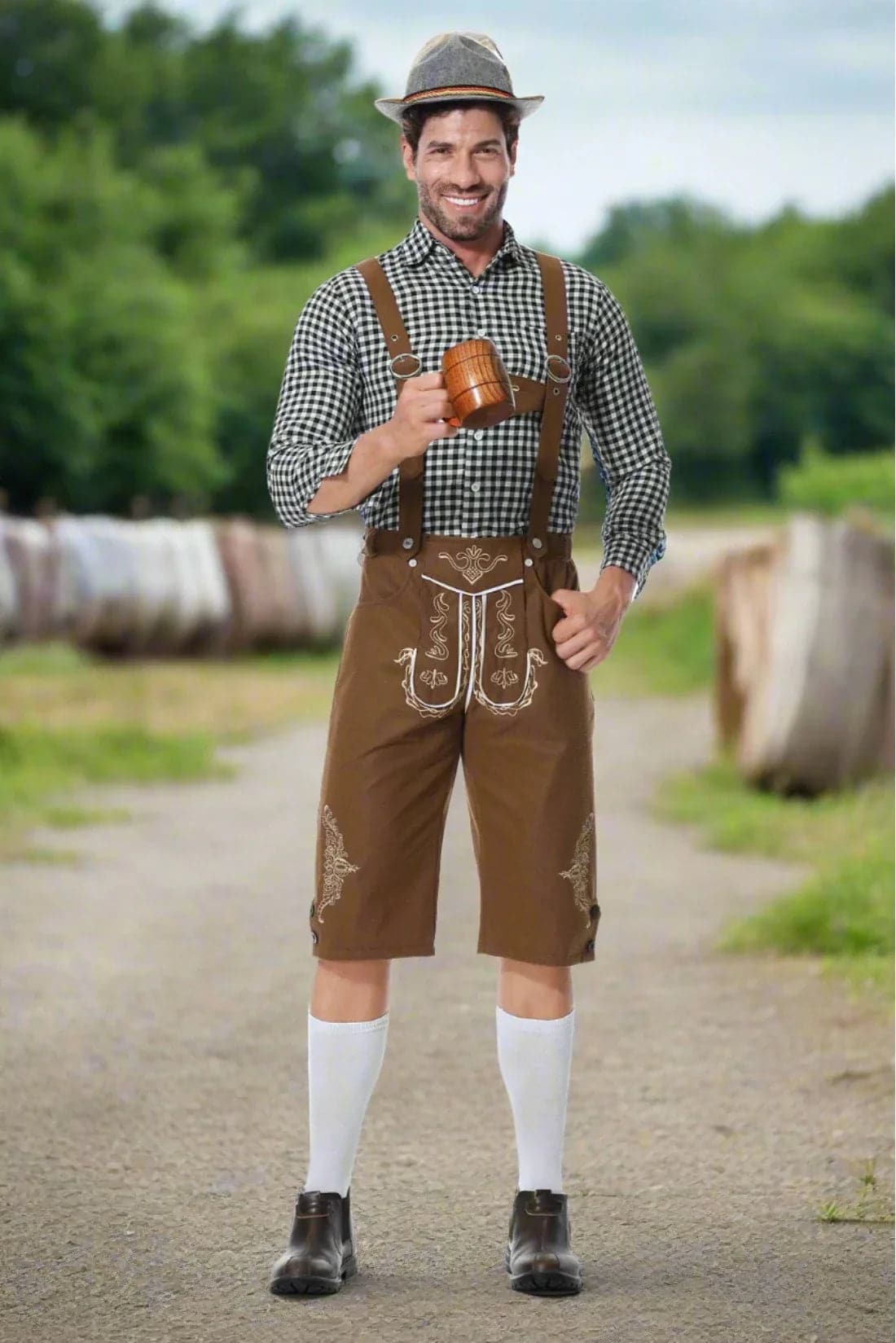 Markus- Männliches Oktoberfest Leder hosen Kostüm