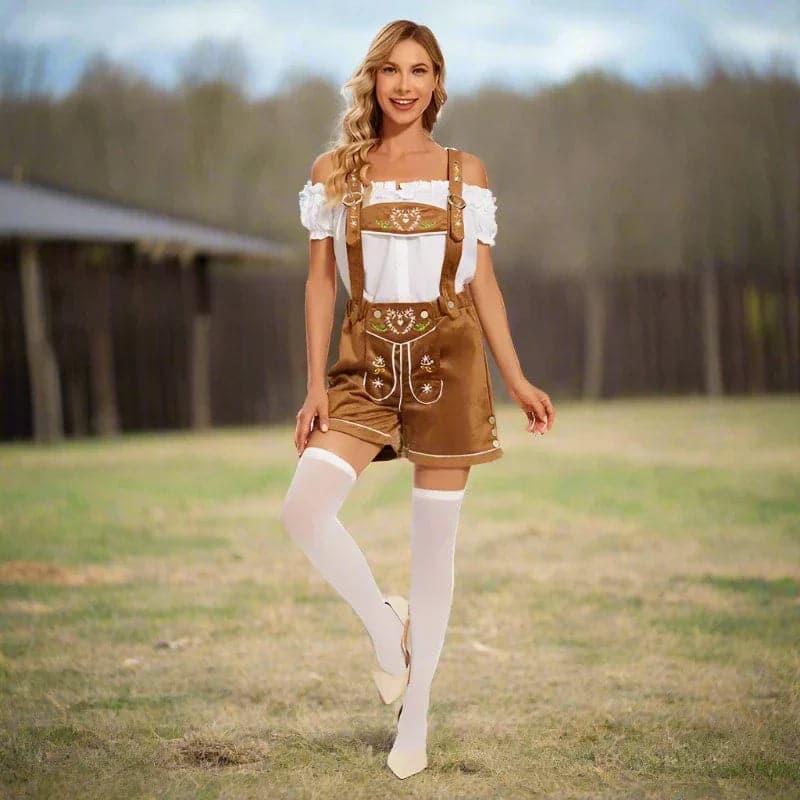 Jasmin - Frauen Leder hosen Oktoberfest Kostüm Set