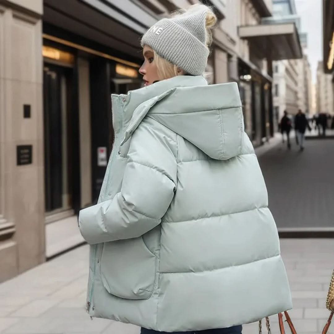 Gemütlicher, raffinierter und wattierter Wintermantel für Damen