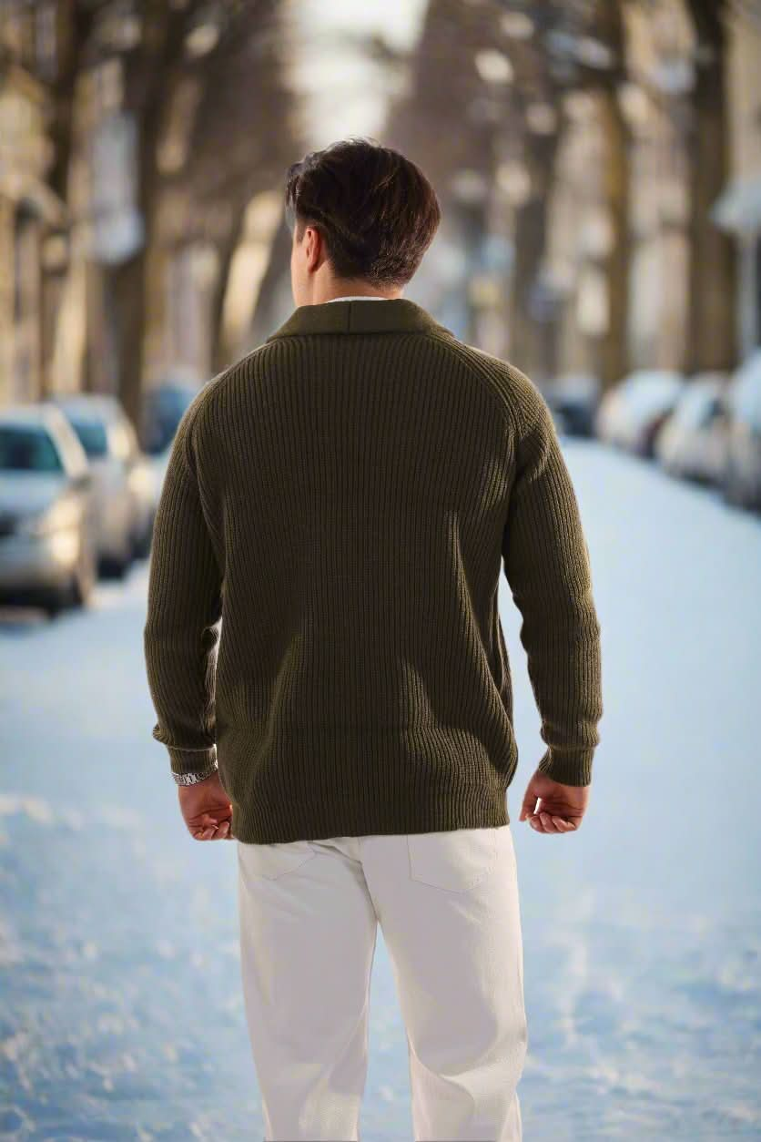 Klassischer Schwarzer Cardigan für Elegante Anlässe für Männer