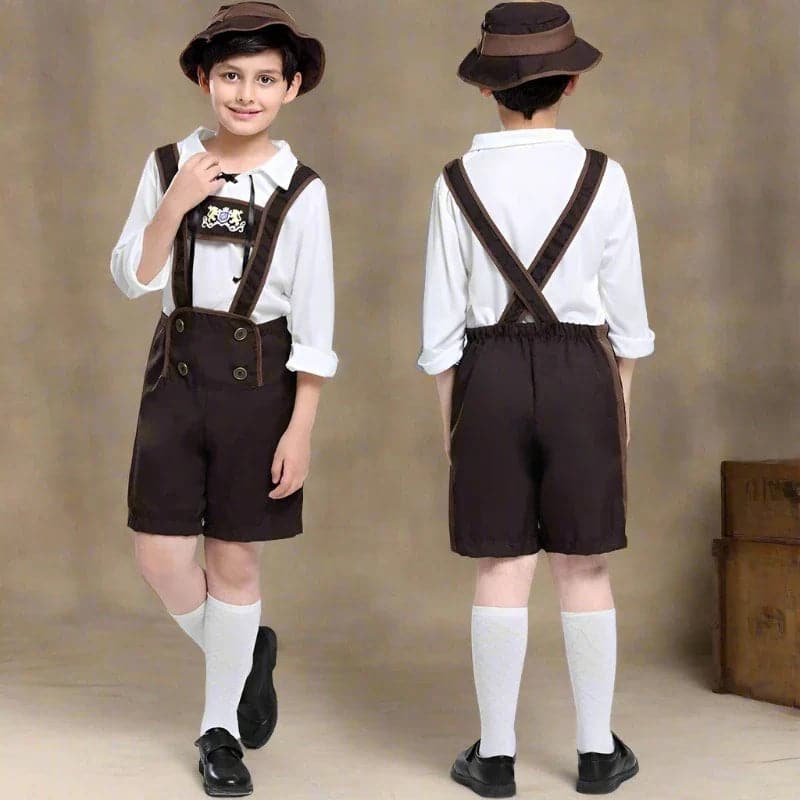 Fredd - Bayerische Leder hosen Oktoberfest Party Kostüm Set für Herren