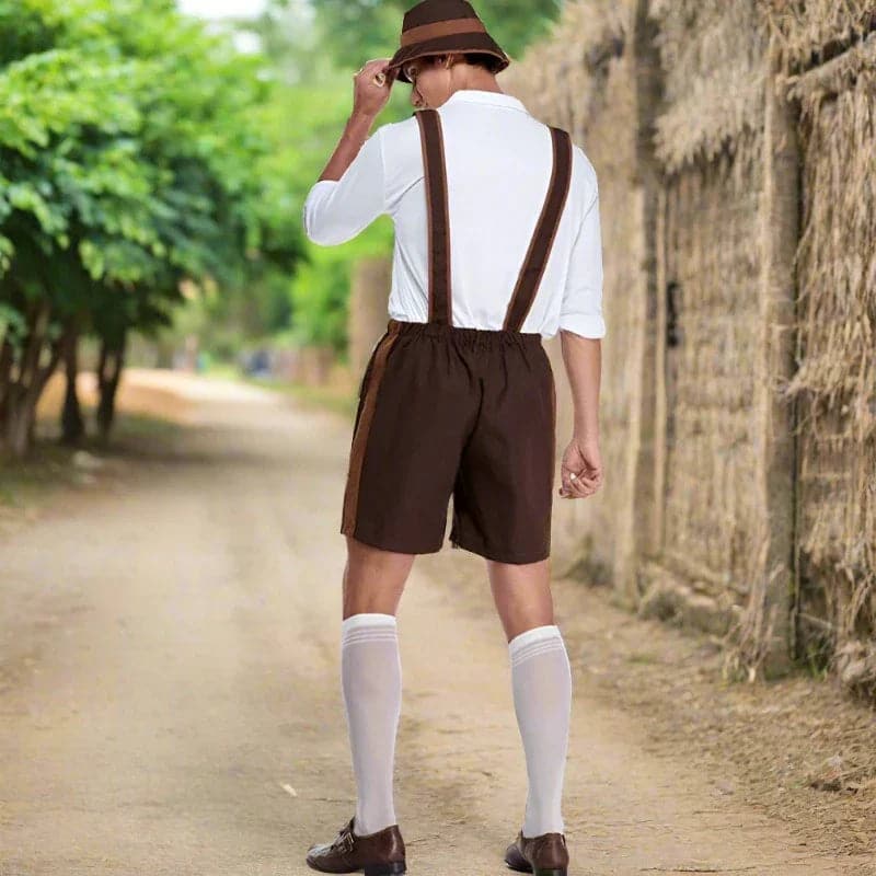 Fredd - Bayerische Leder hosen Oktoberfest Party Kostüm Set für Herren