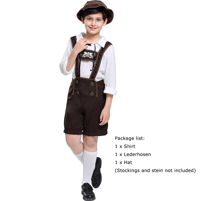 Fredd - Bayerische Leder hosen Oktoberfest Party Kostüm Set für Herren