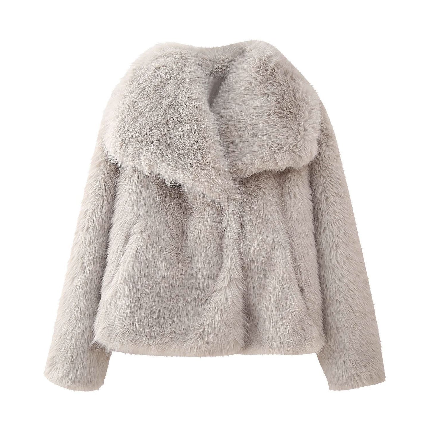 Luxuriöser Faux-Fur-Mantel für die moderne Frau