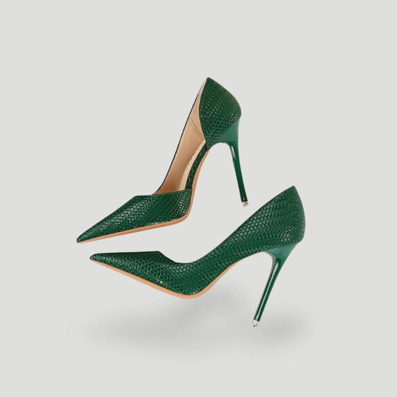 Auffällige grüne Stiletto Heels für Frauen