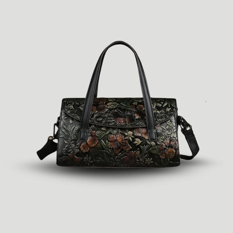 Anspruchsvolle Handtasche mit floralen Details für Frauen