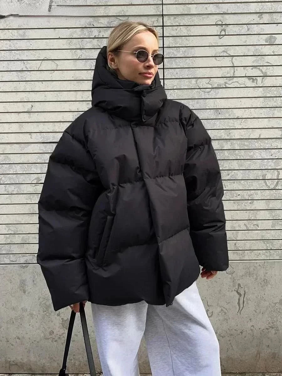 Gemütlich-schicke Oversized-Pufferjacke für Damen