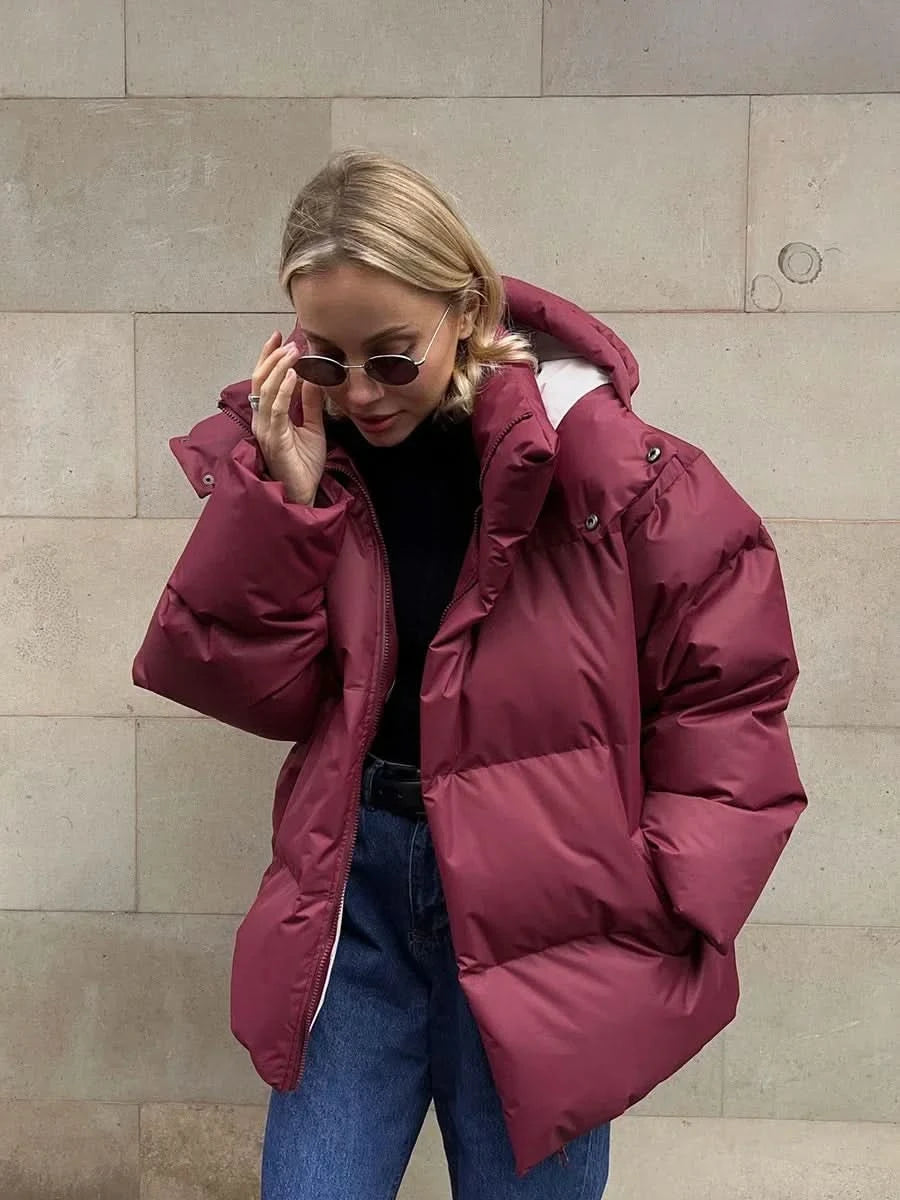 Gemütlich-schicke Oversized-Pufferjacke für Damen