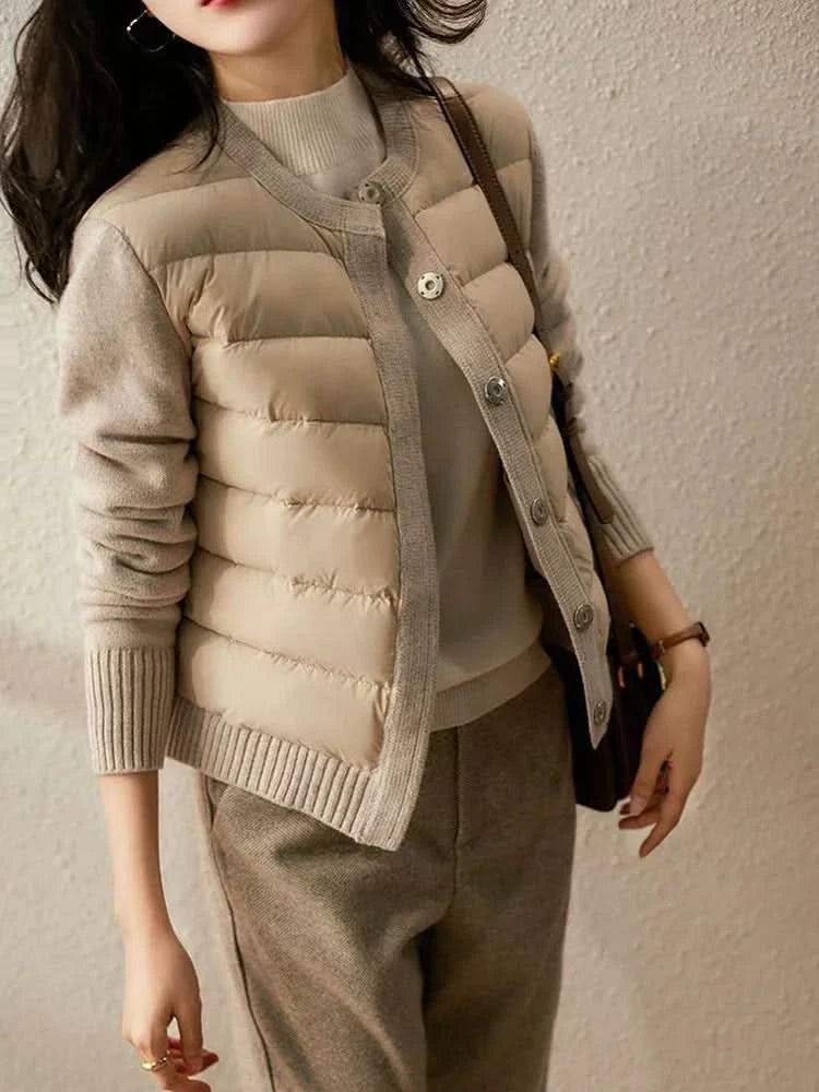 Gemütlicher Chic Puffer-Cardigan für Herbst für Damen