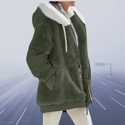 Kuschelige Sherpa-Jacke für Damen