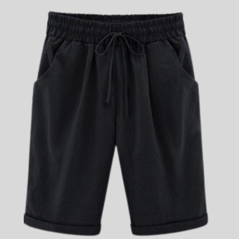 Laura – Bequeme Baumwollshorts mit Kordelzug in der Taille