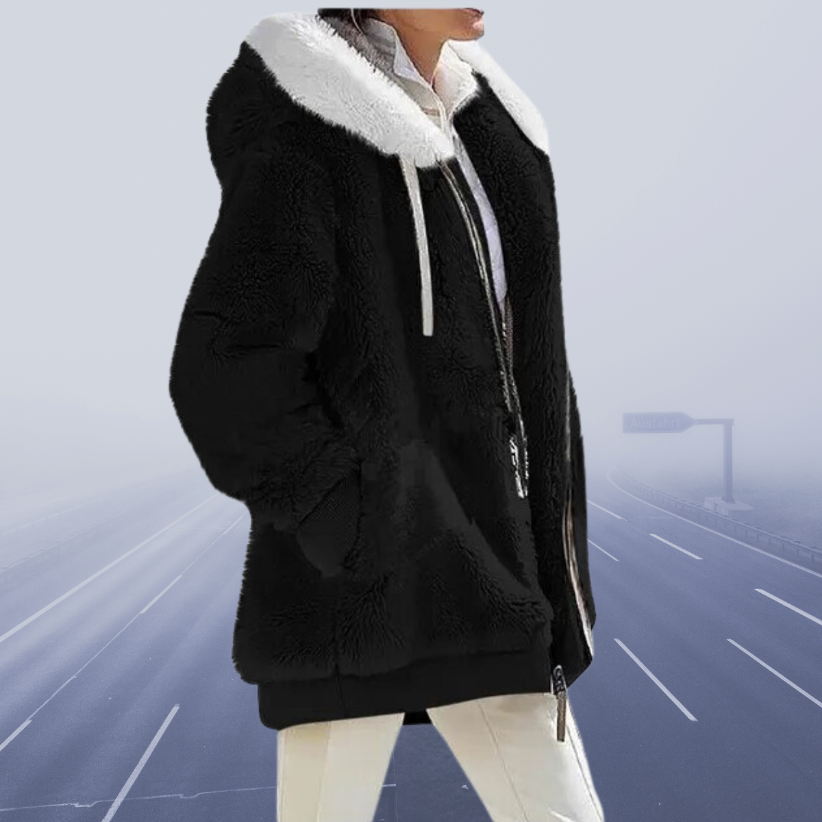 Kuschelige Sherpa-Jacke für Damen