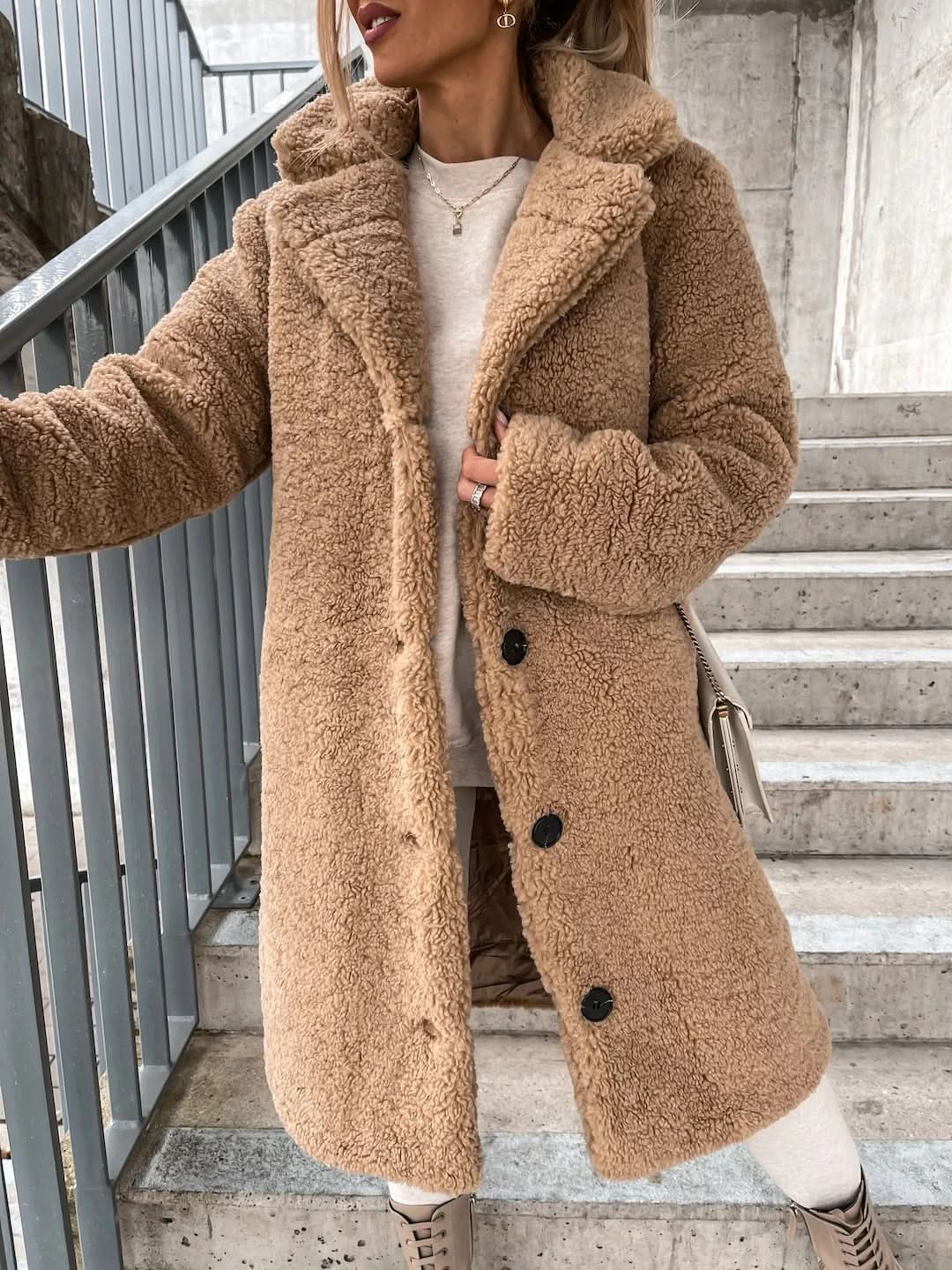 Hochwertige Fleecejacke mit Kapuze für Frauen