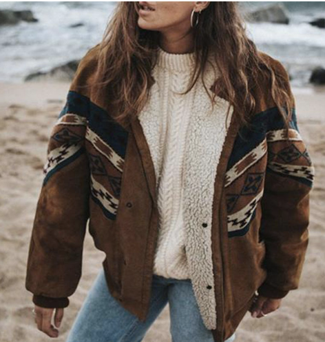 Trendige Boho-Winterjacke für Damen – stilvoll und gemütlich