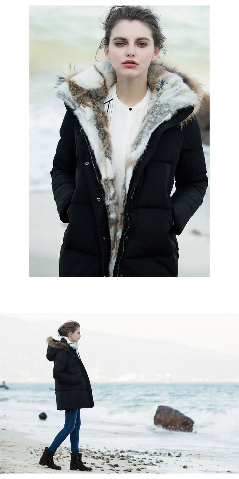 Elegante isolierte Pufferjacke für Frauen