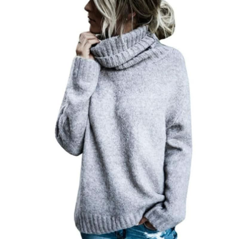 Eleganter, plüschiger und flexibler Rollkragenpullover für Damen