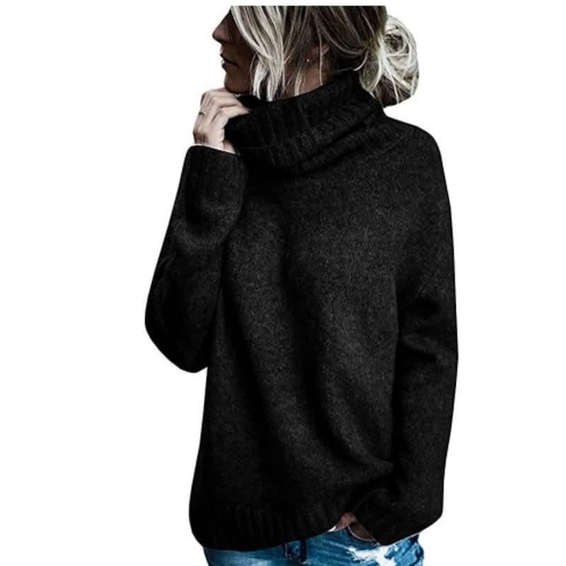 Eleganter, plüschiger und flexibler Rollkragenpullover für Damen