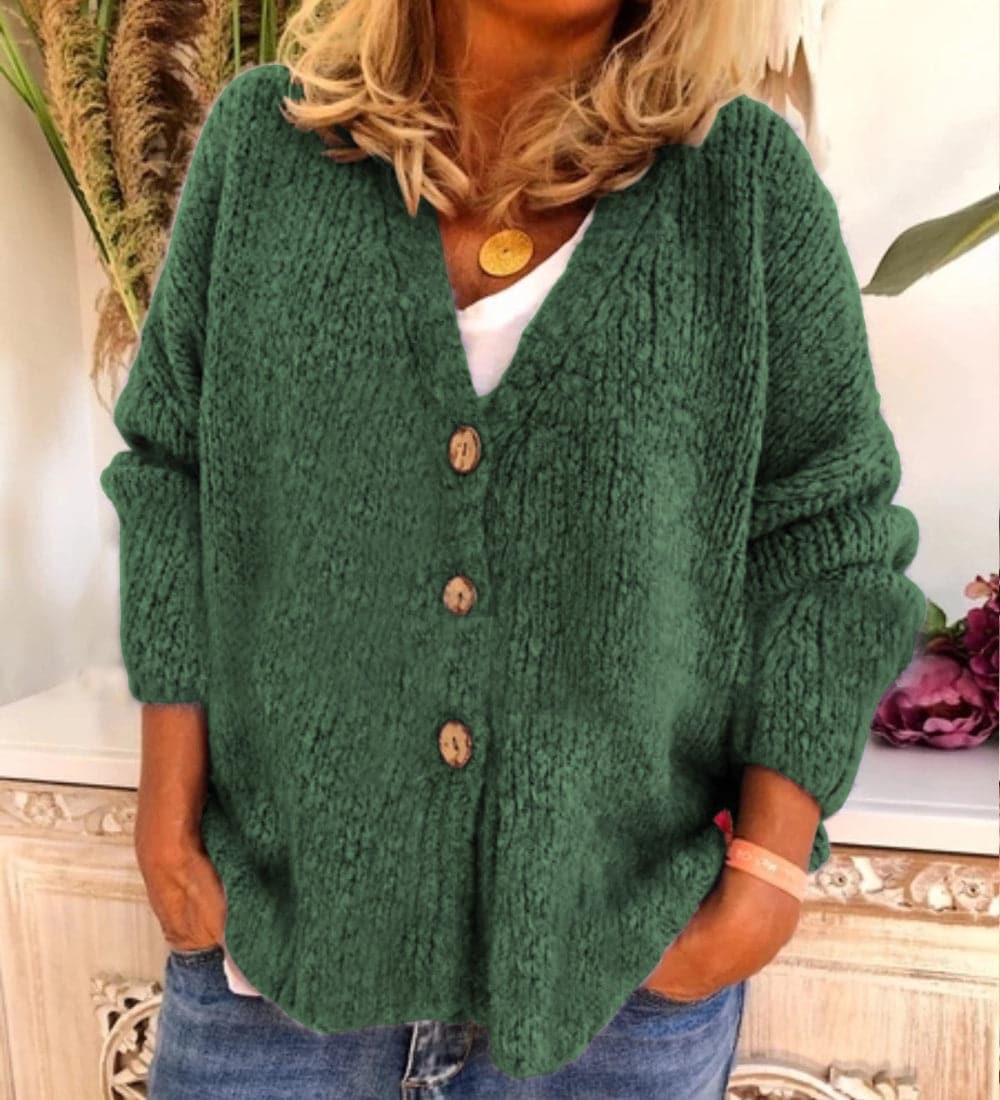 Maria - Weiche Strickjacke mit Knopfleiste