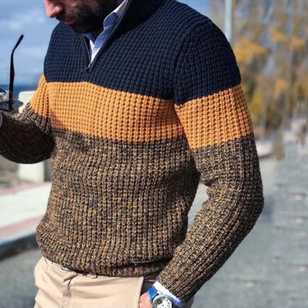 Alfons - Klassischer Strickpullover aus grobem Strick