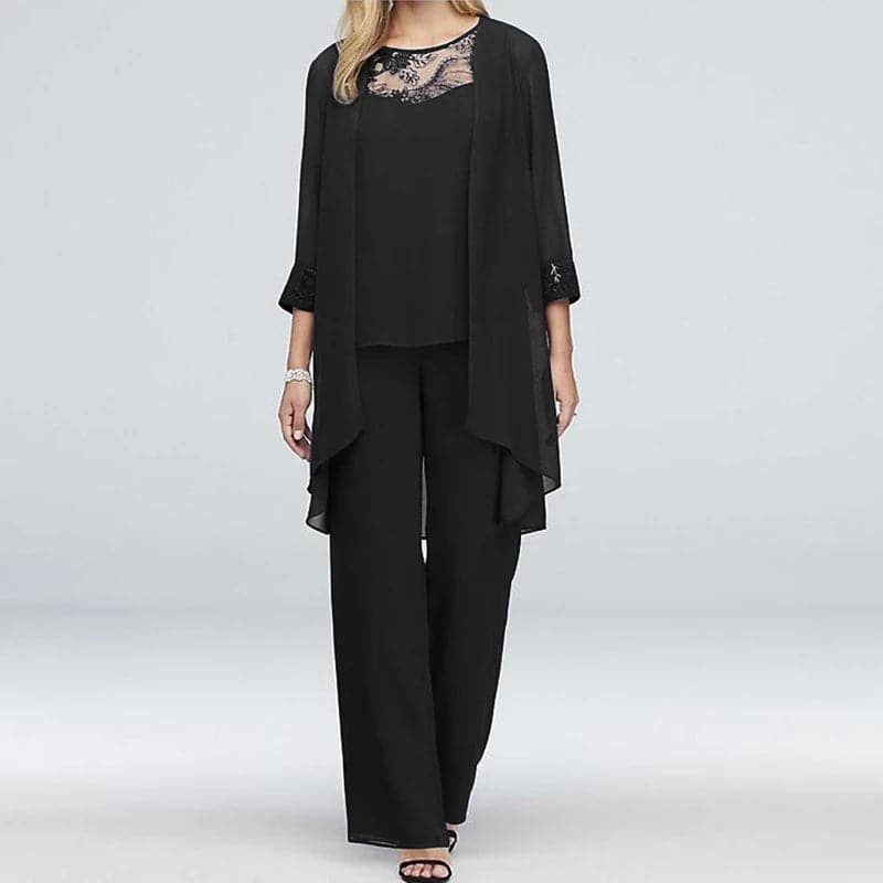 Nathalie - Elegantes dreiteiliges Baumwollset