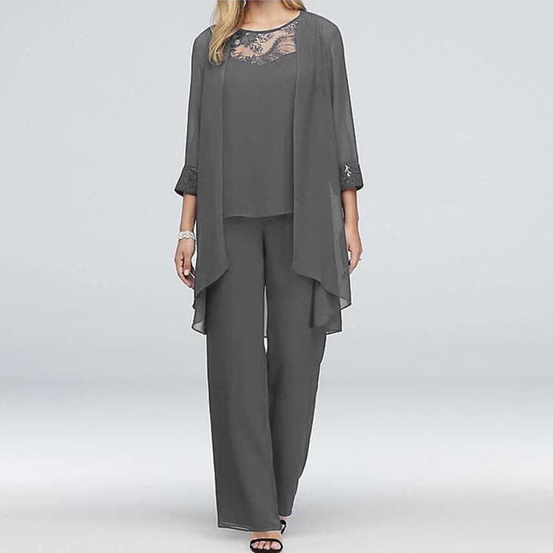 Nathalie - Elegantes dreiteiliges Baumwollset