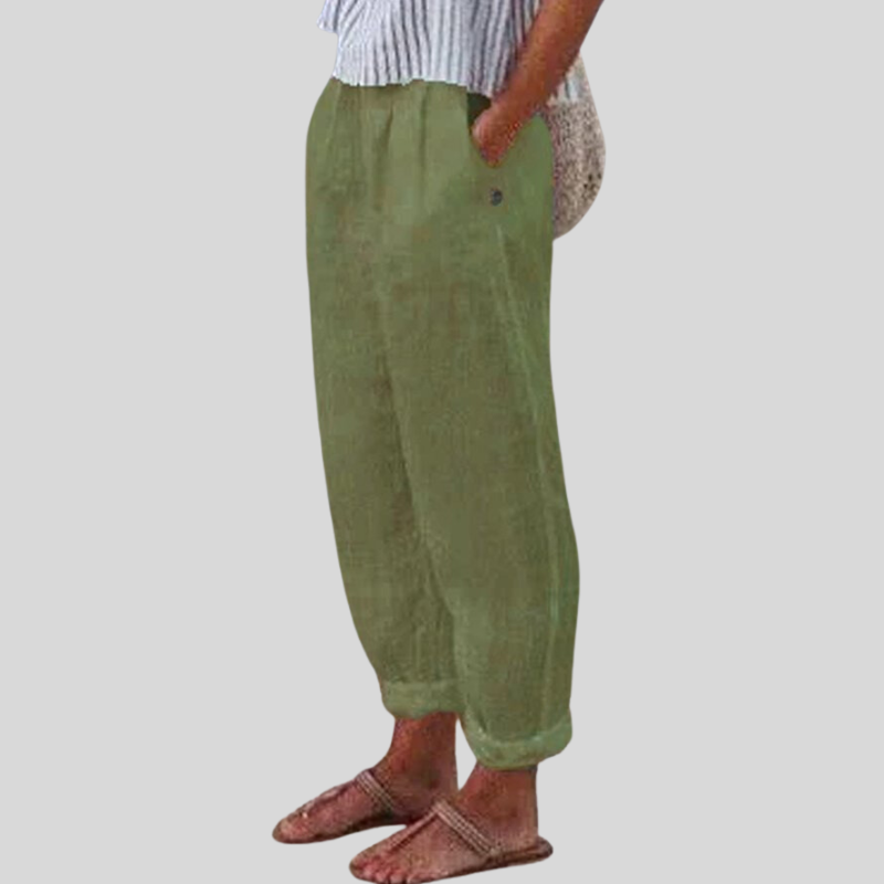 Bine - Weiche Leinenhose mit Seitentaschen aus Leinen